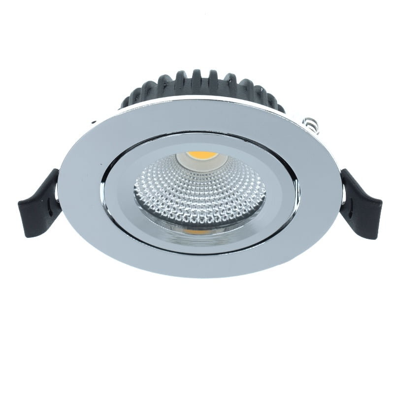 Led Inbouwspot Dennis - 6 watt - Dimbaar - IP44 - Chroom - Kantelbaar - Outledtl.nl